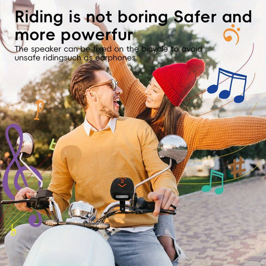 Bluetooth Bike Speaker with Removable Handlebar Mount & USB Rechargeable Power