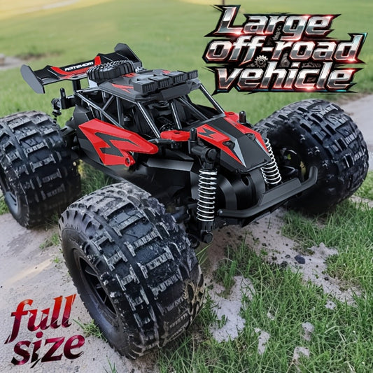 4WD All-Terrain RC Off-Road Truck with Alloy Steel Body, Red or Yellow