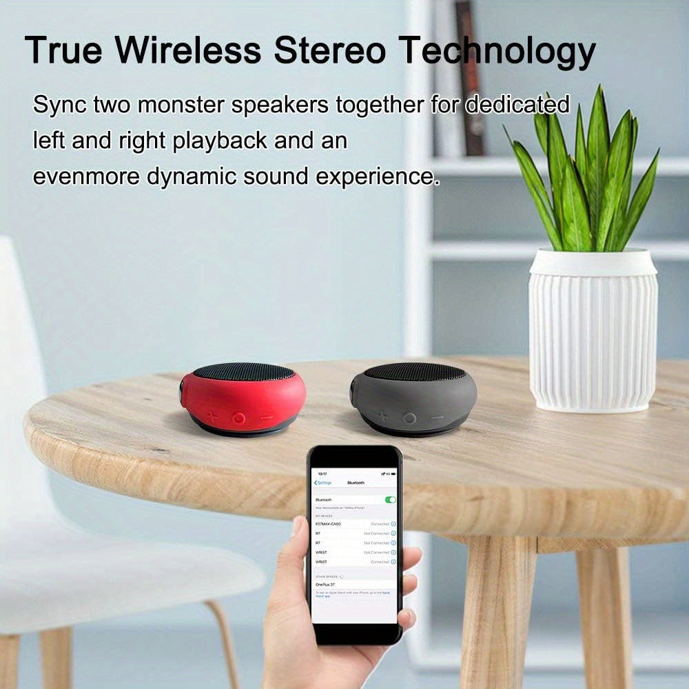 Clip-On Wearable Bluetooth Speaker with TWS Dual Pairing, Ancwear Portable Outdoor Speaker for Cycling Hiking Running Motorcycling, Stereo Surround Sound, Multiple Colors