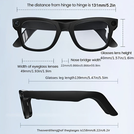 AI Smart Glasses with Translation, Wireless Calling and Camera or Camera-Free Options