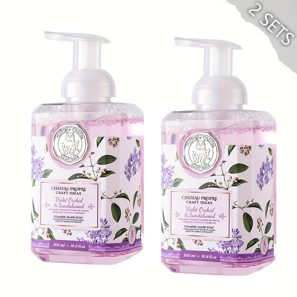 Foaming Hand Soap 500ml Moisturizing Gentle Foam Soap 8 Scents Vanilla Coconut Citrus Floral Fruity Deeply Hydrating Soft Hands All Skin Types Bathroom Kitchen Bedroom Office 1PC 2PCS Value Pack