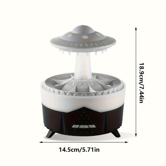 Aroma Diffuser and Cool Mist Humidifier with Water-Drop Design, White or Black