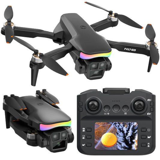 Foldable RC Camera Drone with LCD Screen Controller and Dual Cameras