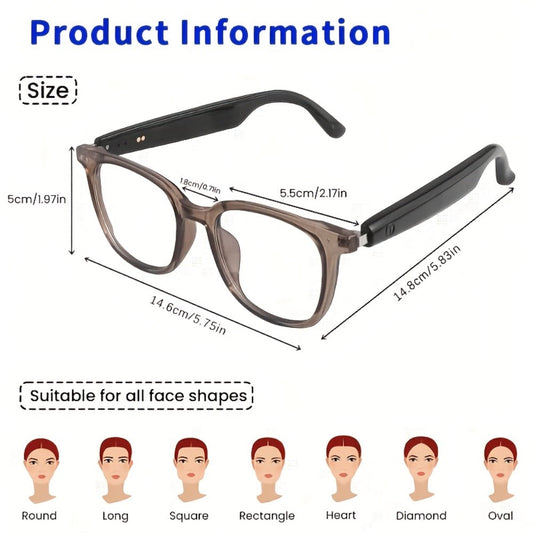 Translation Smart Glasses with Open-Ear Audio, 160 Languages and Four Frame Options