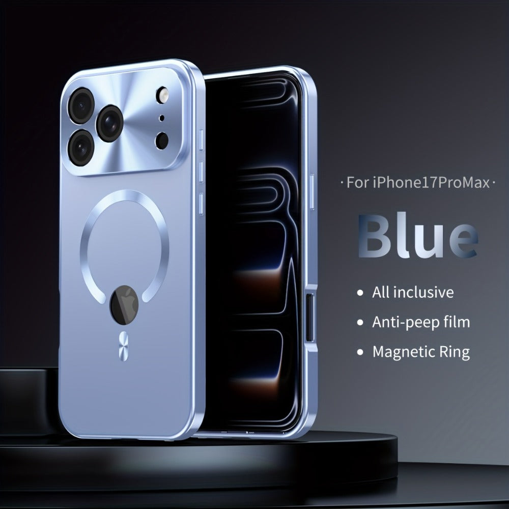 iPhone Anti-Spy Magnetic 2-in-1 Phone Case with All-Round Lens Protection – Complete Drop Protection Cover for iPhone 12 13 14 15 16 Pro Max Plus | Privacy Shield Slim Fit Design
