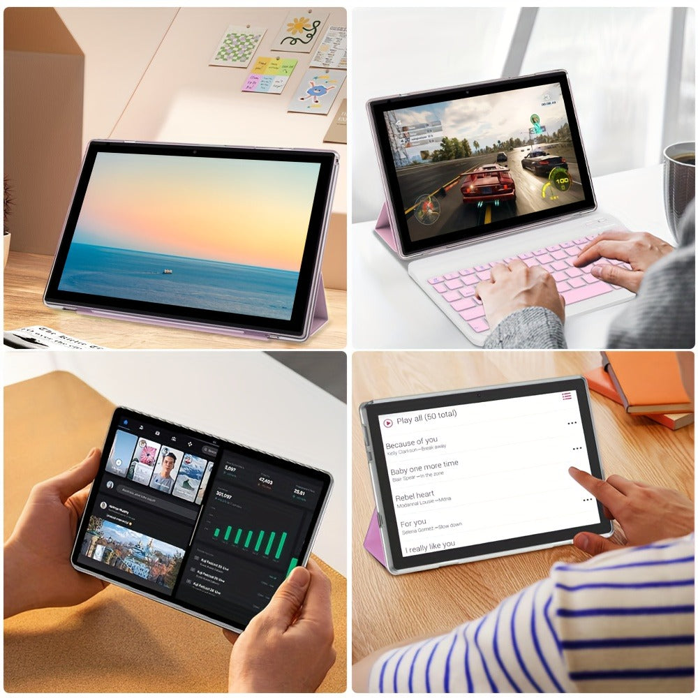 CRELANDER 4G LTE Tablet with Keyboard Mouse Stylus & Case – 12GB RAM, 512GB Storage, GPS, WiFi, Full Bundle 2-in-1 Tablet PC, Perfect Graduation & New Year Gift for Work Study Travel