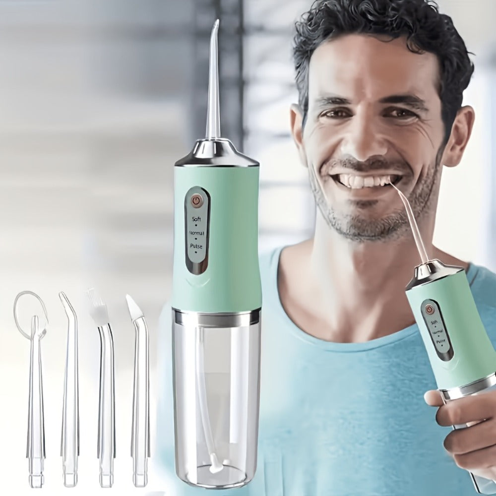 Oral Irrigator with 360° Rotatable Nozzle & Smart Chip Pressure Control – Electric Water Flosser for Deep Tooth & Gum Cleaning, 4 Colors, Portable Dental Mouth Rinser for Home & Travel