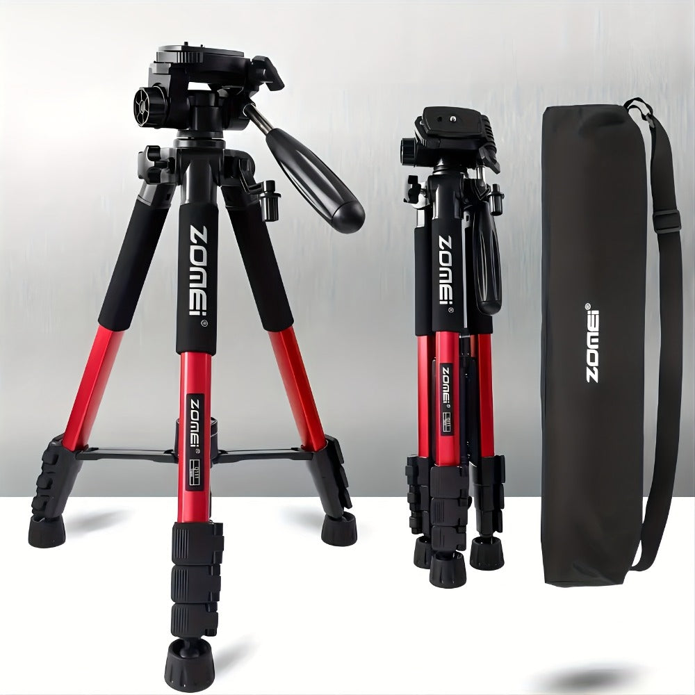 Aluminum Alloy Camera Tripod 65 Inch Heavy Duty Extendable with Phone Clip & Carry Bag – Professional Stand for DSLR SLR Mirrorless Camera Smartphone Projector Spotting Scope Travel Photography