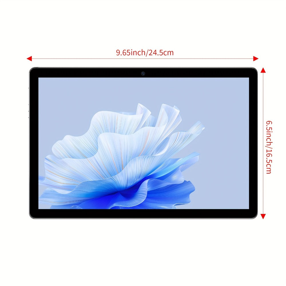 10 Inch Android 14 Tablet, 6GB RAM 64GB ROM 1TB Expandable, 6000mAh Battery, 2.0GHz Processor, IPS Touchscreen, GPS WiFi Split Screen Dual Camera – Black/Blue
