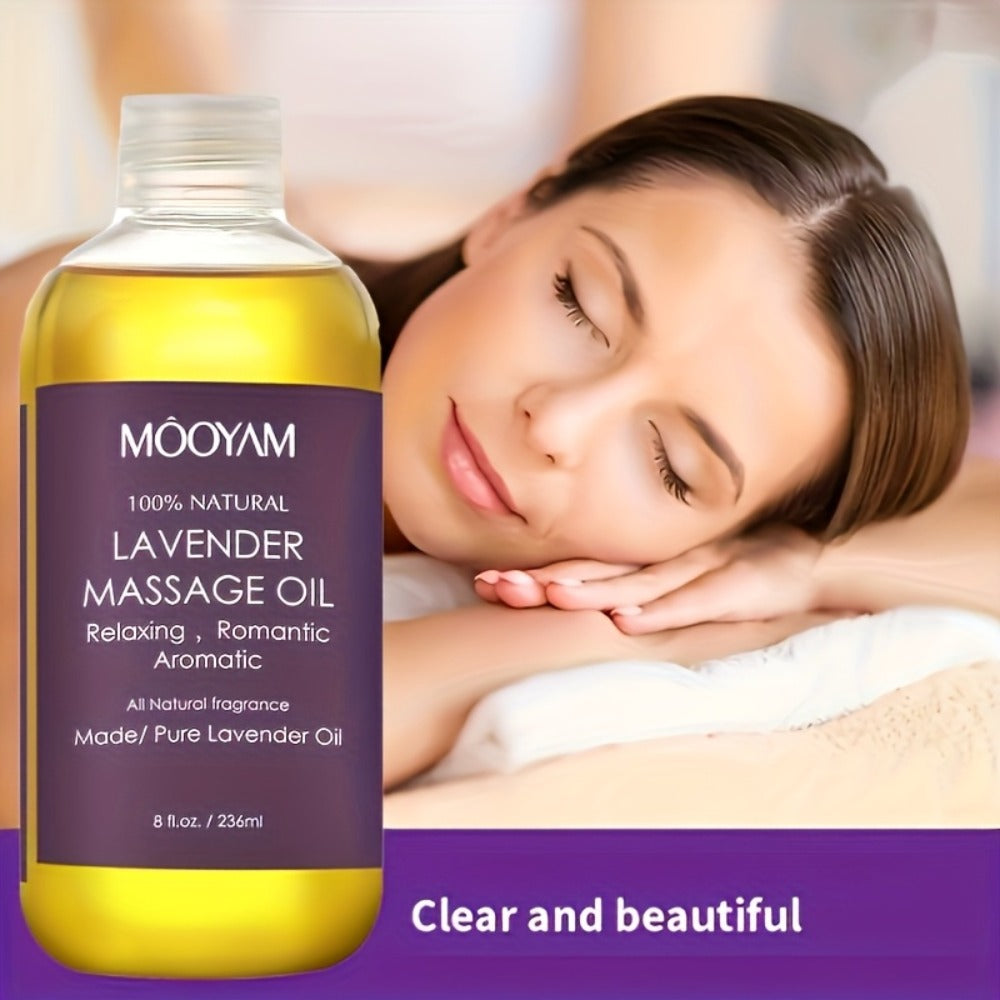 Body Massage Oil with Lavender, Nut Oil & Grapefruit - Deeply Moisturizing Aromatherapy Oil for Dry Skin, Relaxation & Nourishment, Lightweight Non-Greasy Formula for Women & Men