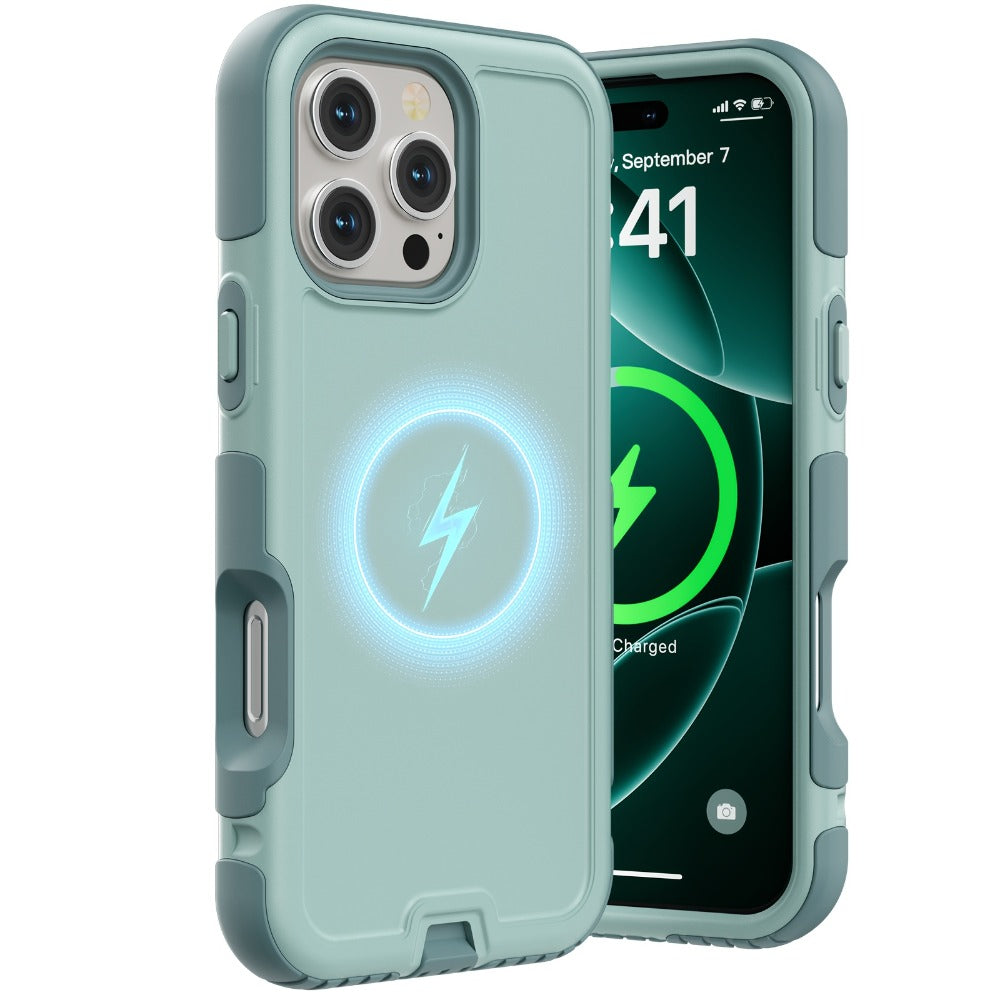 3-Layer Warrior Armor iPhone Case Full Body Shockproof Drop Protection Soft Lining Built-In Dust Plug for iPhone 17 Pro Max 17 Pro 17 Plus 17 16 Pro Max 16 Pro 16 Plus 16 15 Pro Max 15 Pro 15 Plus 15 14 Pro Max 14 Pro 14 Plus 14