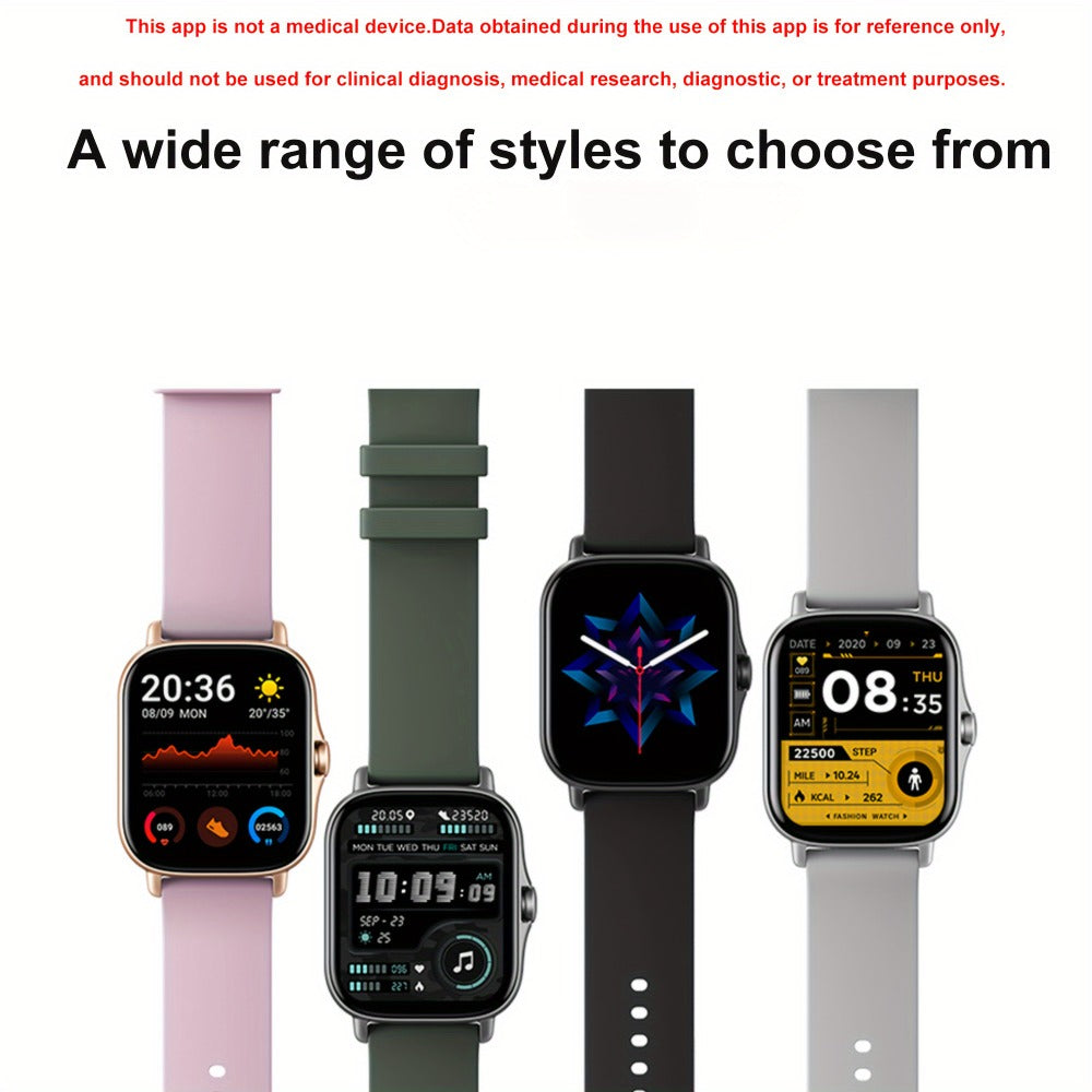 Fitness Tracker Smartwatch with Pedometer, Calorie & Distance Tracker, Customizable Watch Faces, Call & SMS Alerts, Multi-Sport Modes – Unisex Android & iPhone Compatible