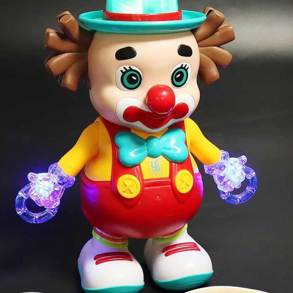 Dancing Clown Toy Doll with Light & Music, Swinging Fidget Toy for Kids Boys & Girls, Funny Weird Halloween Decoration, Christmas Birthday Gift for Children Ages 3+