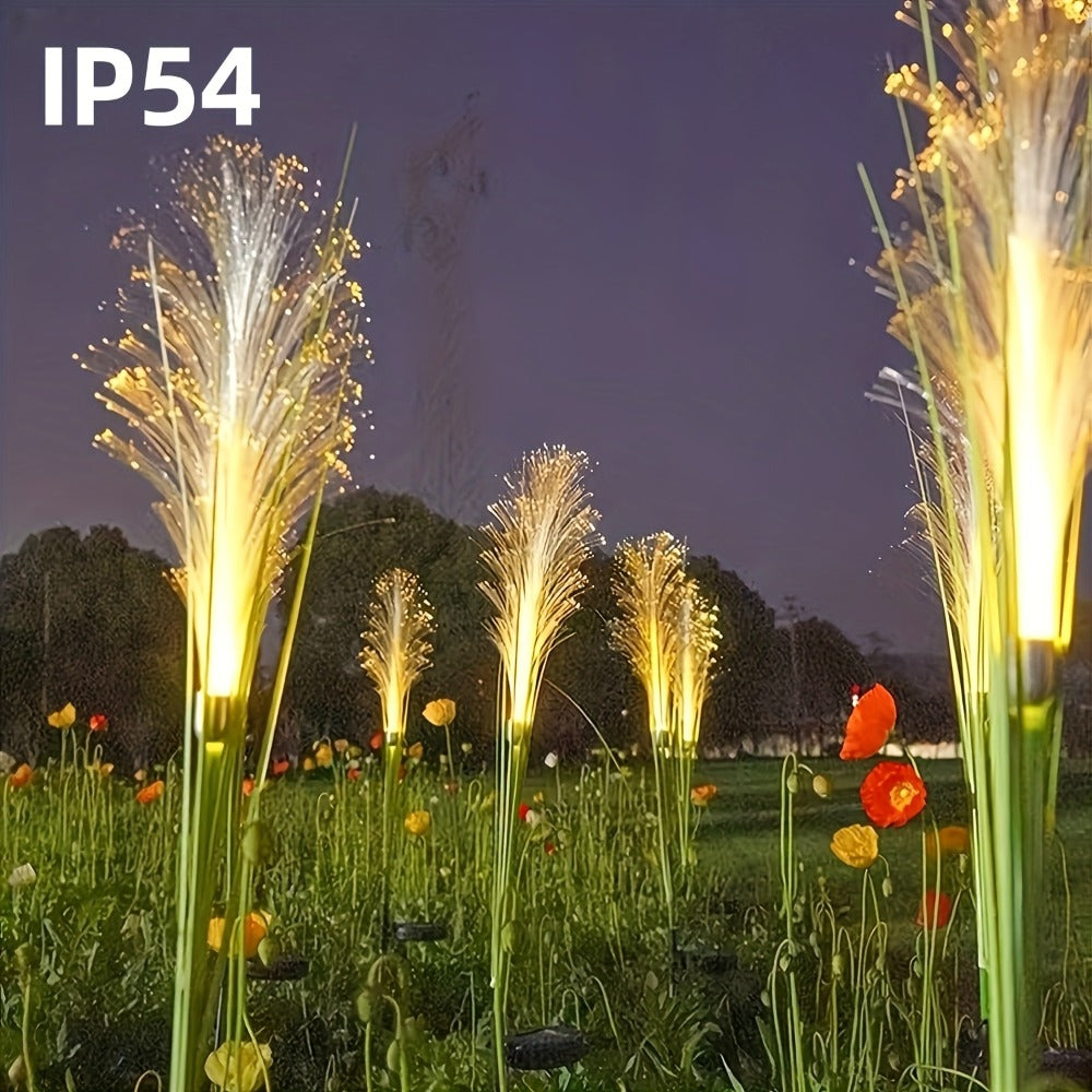 Solar Garden Stake Lights Golden Grass Design - Outdoor Decorative Solar Powered Ambient Landscape Lights Nickel Battery for Yard Patio Balcony Lawn Pathway Flower Bed Decoration 1 or 2 Pack