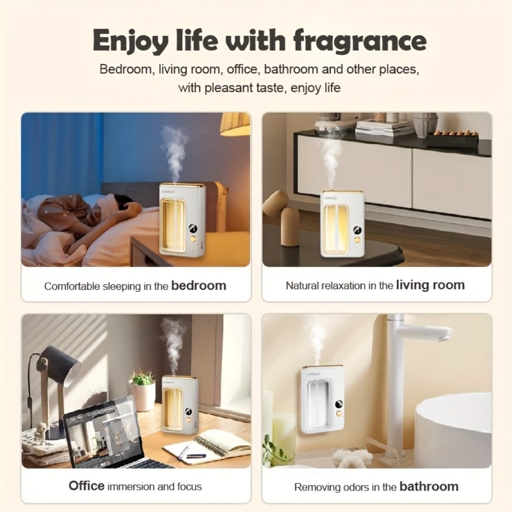 Ultrasonic Essential Oil Diffuser & Humidifier with Auto Shut-Off, Quiet Aromatherapy for Home Bedroom Office – Choose Hilton Gardenia Ocean Shangri-La Encounter Scent Bundle