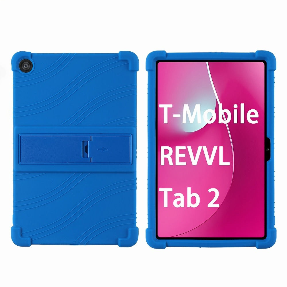 T-Mobile Revvl Tab 2 Case 10.1 Inch Shockproof Soft Silicone Protective Cover Slim Flexible TPU Shell Full Body Protection Anti-Scratch for Revvl Tab 2 Black Blue Rose Red