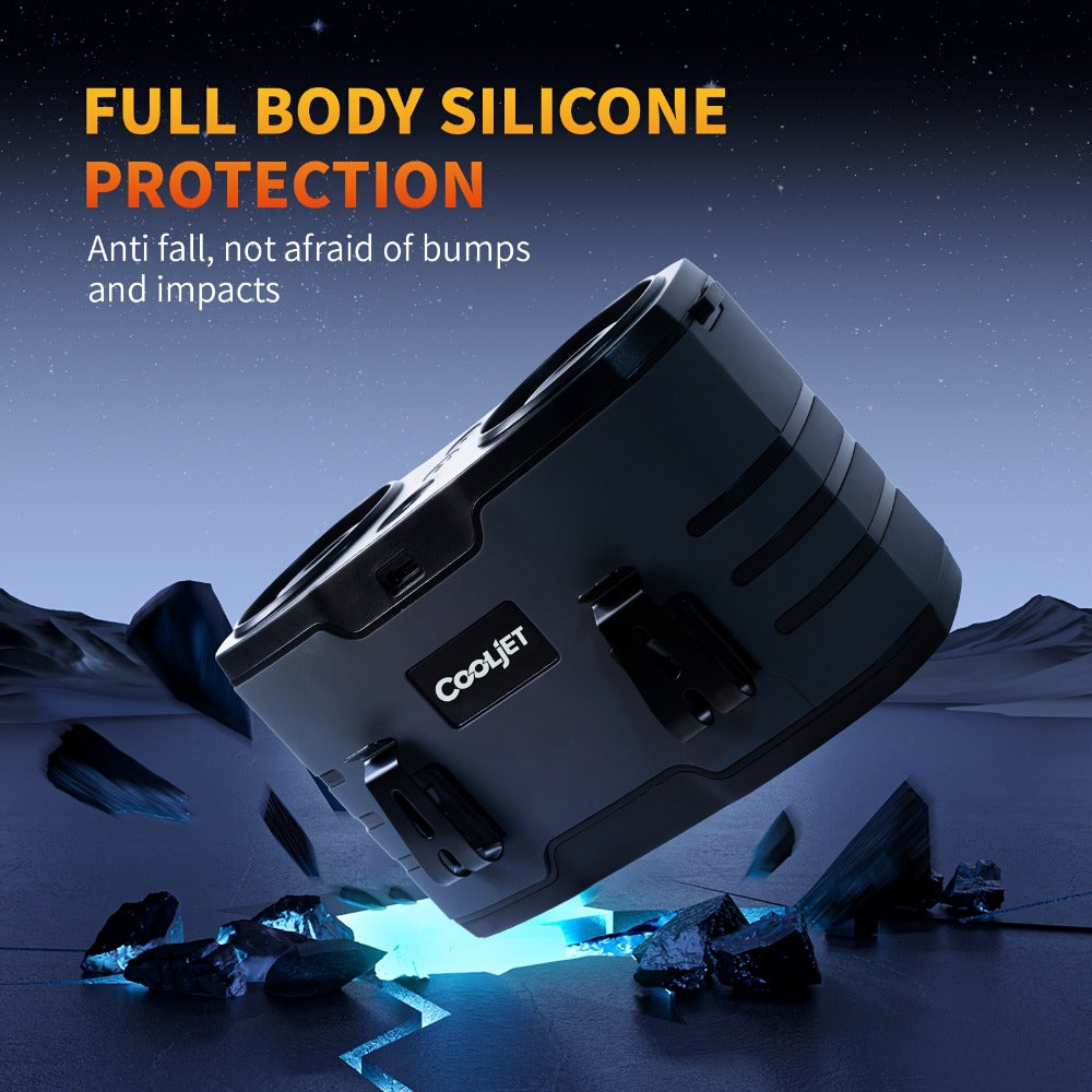 Portable Waist Fan 20000mAh – Dual Vent 7W Brushless Motor, 10 Speed Levels, 4 Wearing Modes, LED Digital Display, USB-C Charging, Wearable Neck & Waist Cooling Fan for Outdoor Camping Hiking Fishing