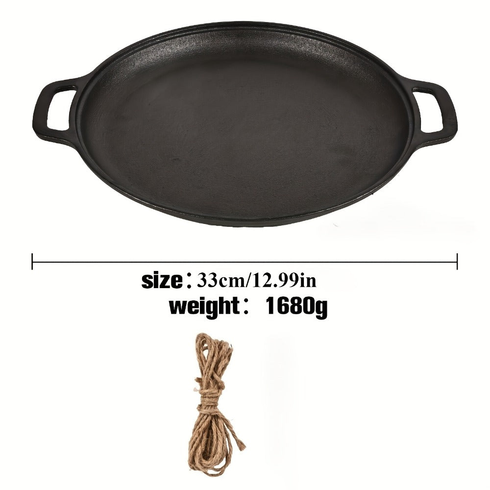 Cast Iron Frying Pan Non-Stick 11 Inch 28cm – Rust-Proof Anti-Deformation Even Heating | Oven & Induction Safe Skillet for Pizza Barbecue & Camping | Durable Cast Iron Pan Single or 2-Pack