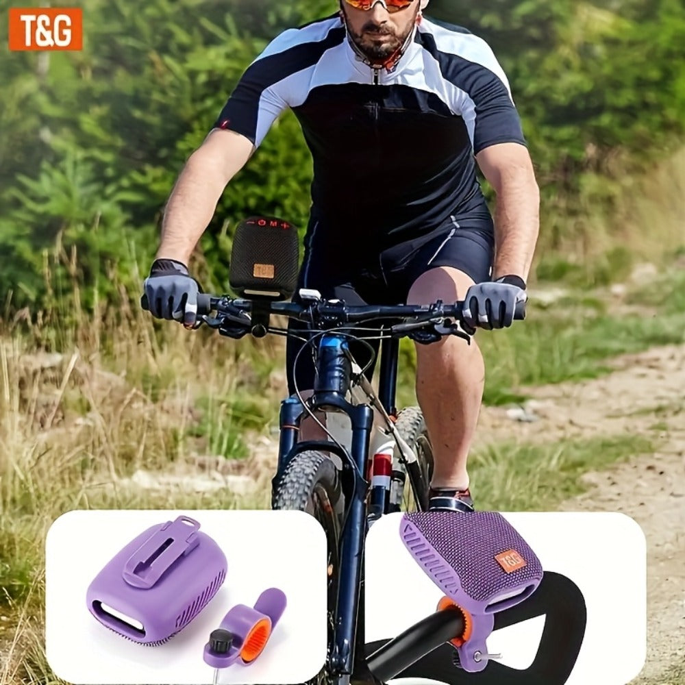 T&G 392 IPX5 Waterproof Cycling Bluetooth Speaker – Compact Outdoor Wireless Speaker with TWS Stereo, FM Radio, TF Card & USB Drive Support, Type-C Charging, Compatible with Phone & Tablet