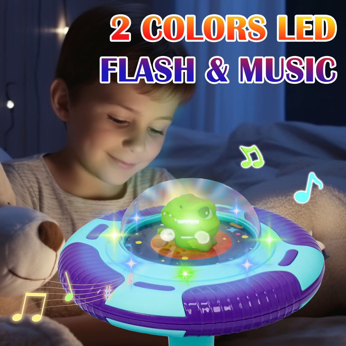 Dinosaur Spin Seat Toy for Toddlers 18 Months+ – 360° Sit and Spin with Music, Indoor Interactive Sensory Balance Toy, Supports Up to 110 lbs, Birthday Christmas Gift for Boys & Girls
