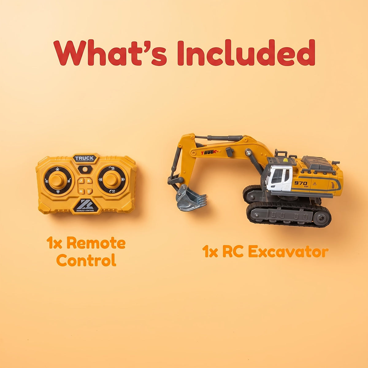 RC Construction Truck – 1:24 Scale Alloy Remote Control Bulldozer, Dump Truck & Excavator Toy
