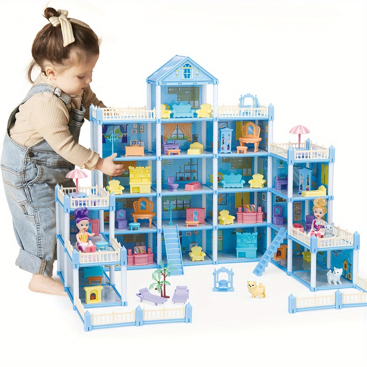 Princess Dollhouse Castle Playset with 14 to 27 Room Options