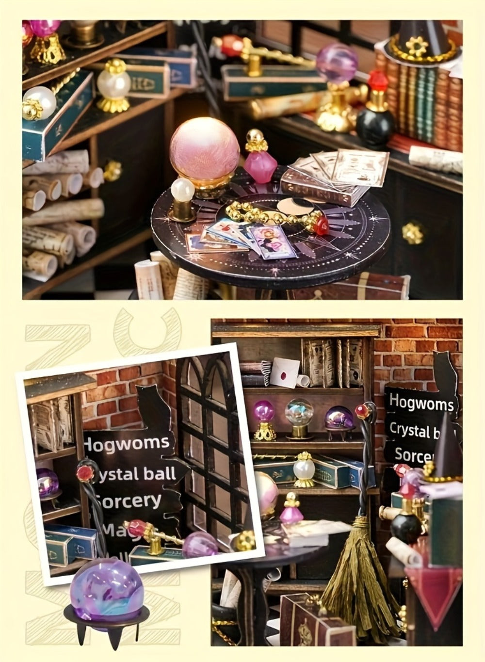 DIY Wooden Miniature House Kit with Dust Cover in Three Themes