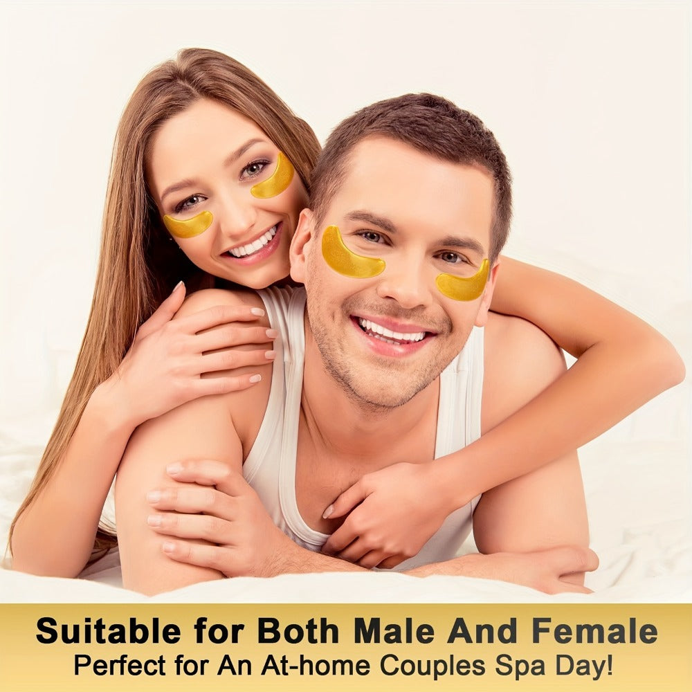 Gold Collagen Eye Patches 24 Pairs – Under Eye Masks for Dark Circles, Puffiness & Fine Lines | Hydrating Anti-Aging Gel Patches for Women & Men, All Skin Types, Travel-Ready Skincare Gift