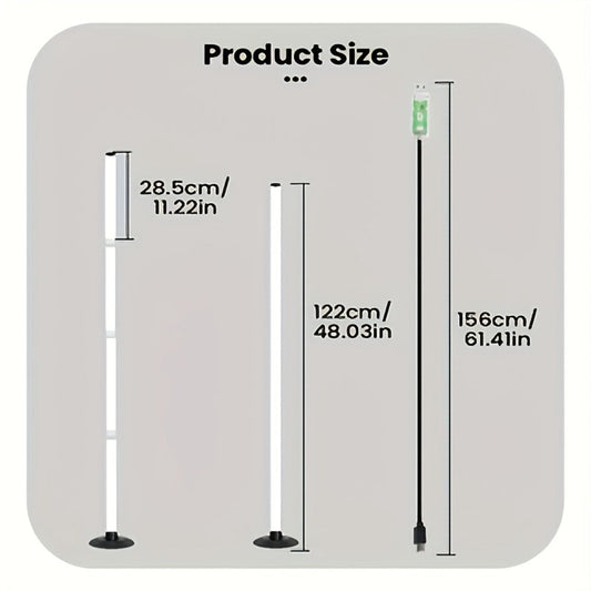 RGBICB LED Floor Lamp with App & Remote Control, Segment Colors and Gradient Effects