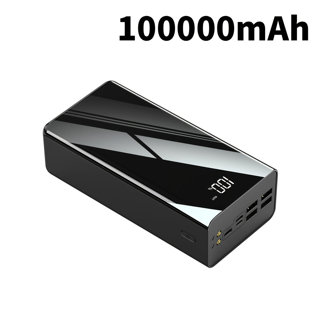 100000mAh Power Bank 22.5W Fast Charging Portable Charger with LED Display & Flashlight – High Capacity 30000mAh Battery Pack for iPhone Android Samsung Tablet Camping Outdoor Travel Emergency