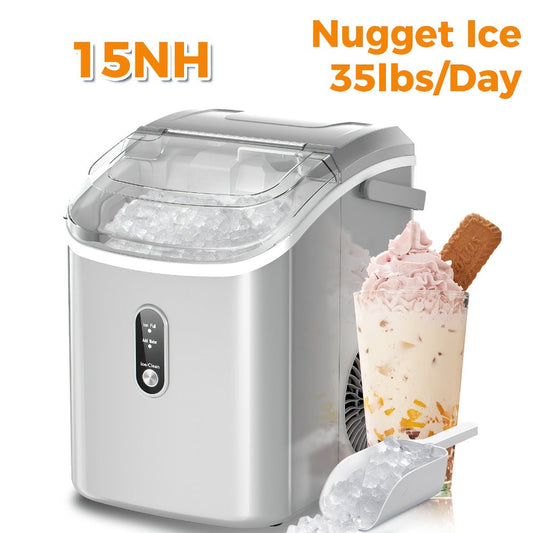 Countertop Ice Maker with Self-Cleaning, Nugget or Bullet Ice Model Options