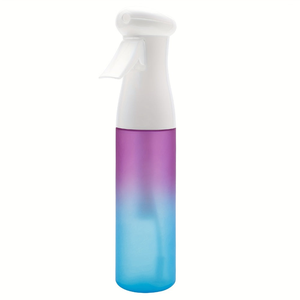 Fine Mist Spray Bottle 300ml 10oz Refillable Fragrance-Free Plastic Sprayer for Hair Styling Salon Barber Gardening Plant Watering Cleaning Gradient Black Pink Purple