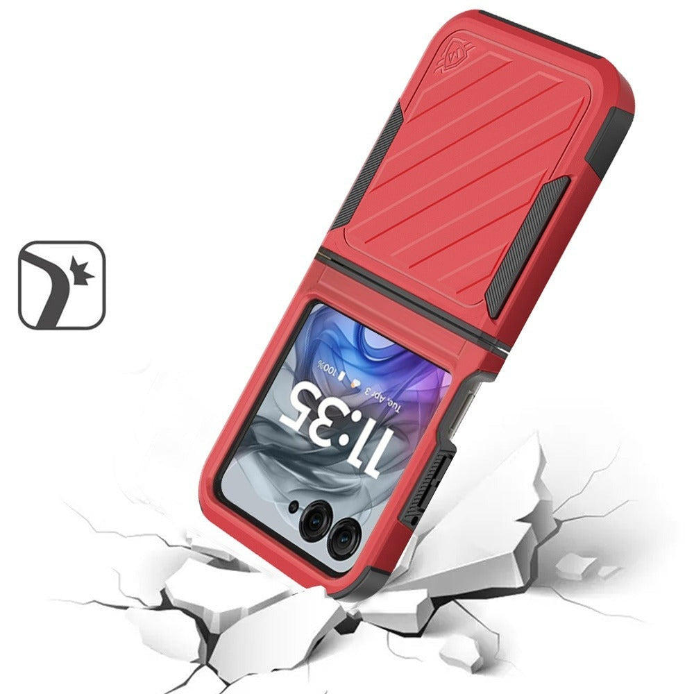 Shockproof Razr 2024 Case Dual Layer Hard PC TPU Hybrid Protective Cover for Motorola Razr 2024 – Heavy Duty Drop Protection Navy Blue Phone Case