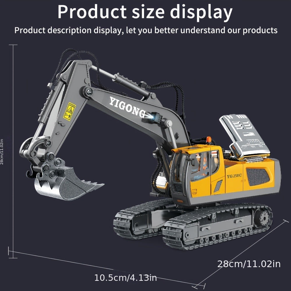 RC Construction Vehicle Toy with Excavator, Dump Truck and Loader Options