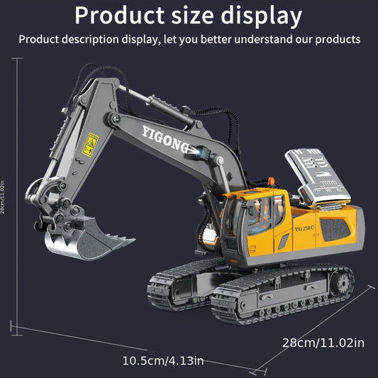 RC Construction Vehicle Toy with Excavator, Dump Truck and Loader Options