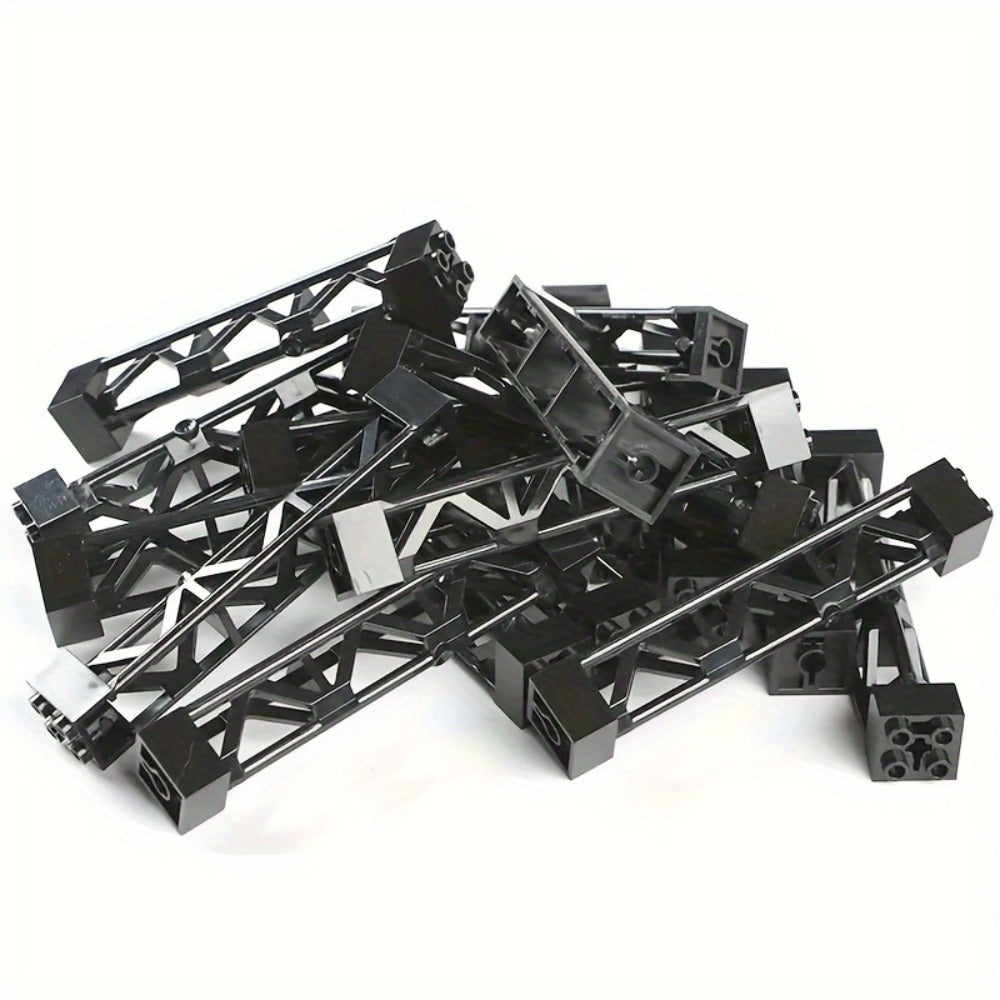 2x2x10 Pillar Support Bricks, 20pcs Black Column Rod Blocks for MOC Builds