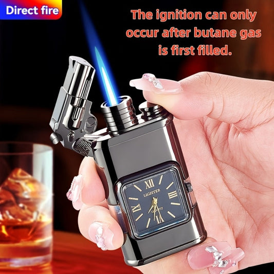 Double Flame Metal Lighter, Retro Dragon, Eagle or Gun-Shaped Styles with Gift Box