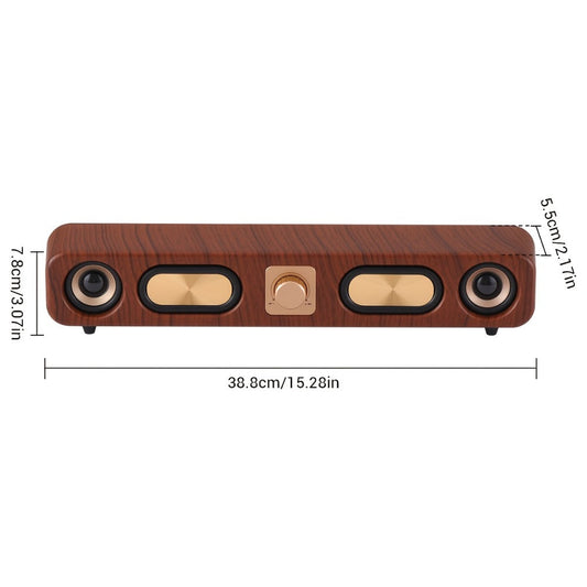 Desktop Bluetooth Speaker with Dual 2-Inch Woofers, Rotary Control and Hands-Free Calling