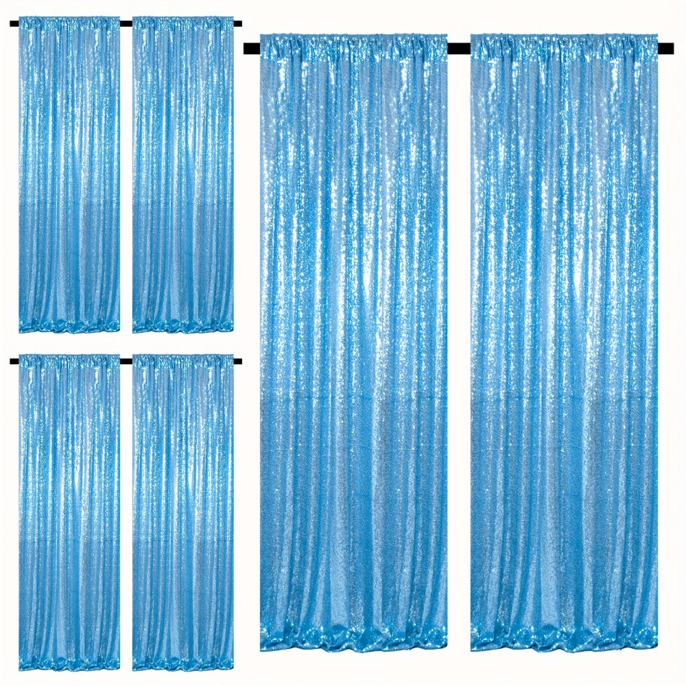 Sequin Backdrop Curtains 2FTx8FT Glitter Photography Background Panels for Party Wedding Birthday Stage Decoration Gold Yellow Shimmer Curtain Set 4 6 10 Panels Available