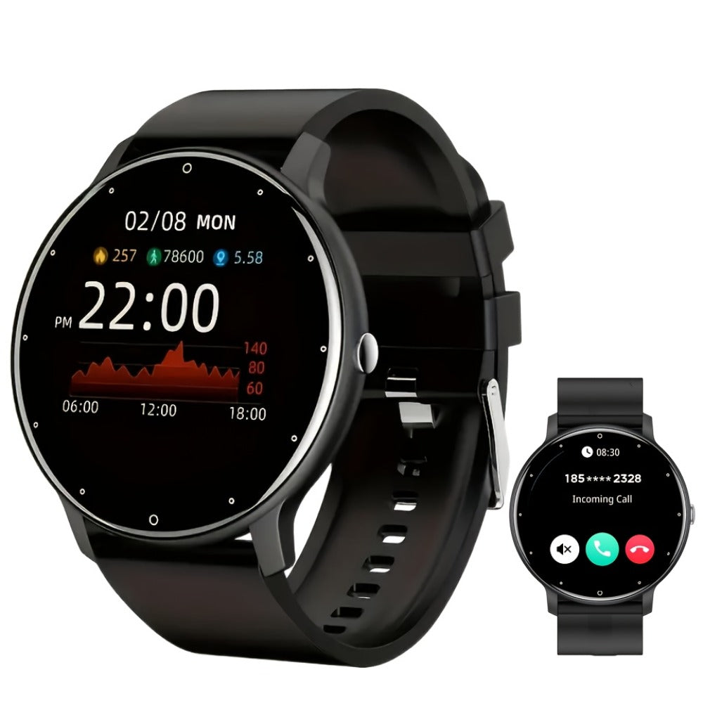 2-Pack Smartwatch with AI Voice Assistant Wireless Calling Sleep Tracker Calorie Step Counter Multi Sport Mode Message Notifications Fitness Health Watch for Men Women – Black Pink Gold Purple