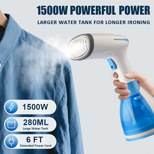 Handheld Garment Steamer 1500W, 9.47 oz Removable Tank with Accessory Options