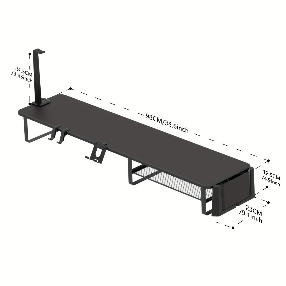 Monitor Stand Organizer with Headset Holder Phone Stand & Game Controller Holder, Versatile Desktop Riser for Computer Monitor Laptop, Gaming & Home Office Desk Organizer
