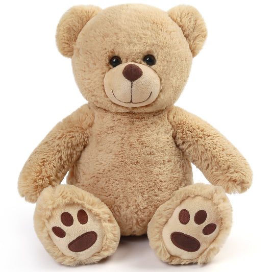 Teddy Bear Stuffed Animal 12 Inch Brown Soft Plush Huggable Classic Bear Toy Safety Eyes Cuddly Plushie Birthday Christmas Gift for Kids Toddlers Boys Girls