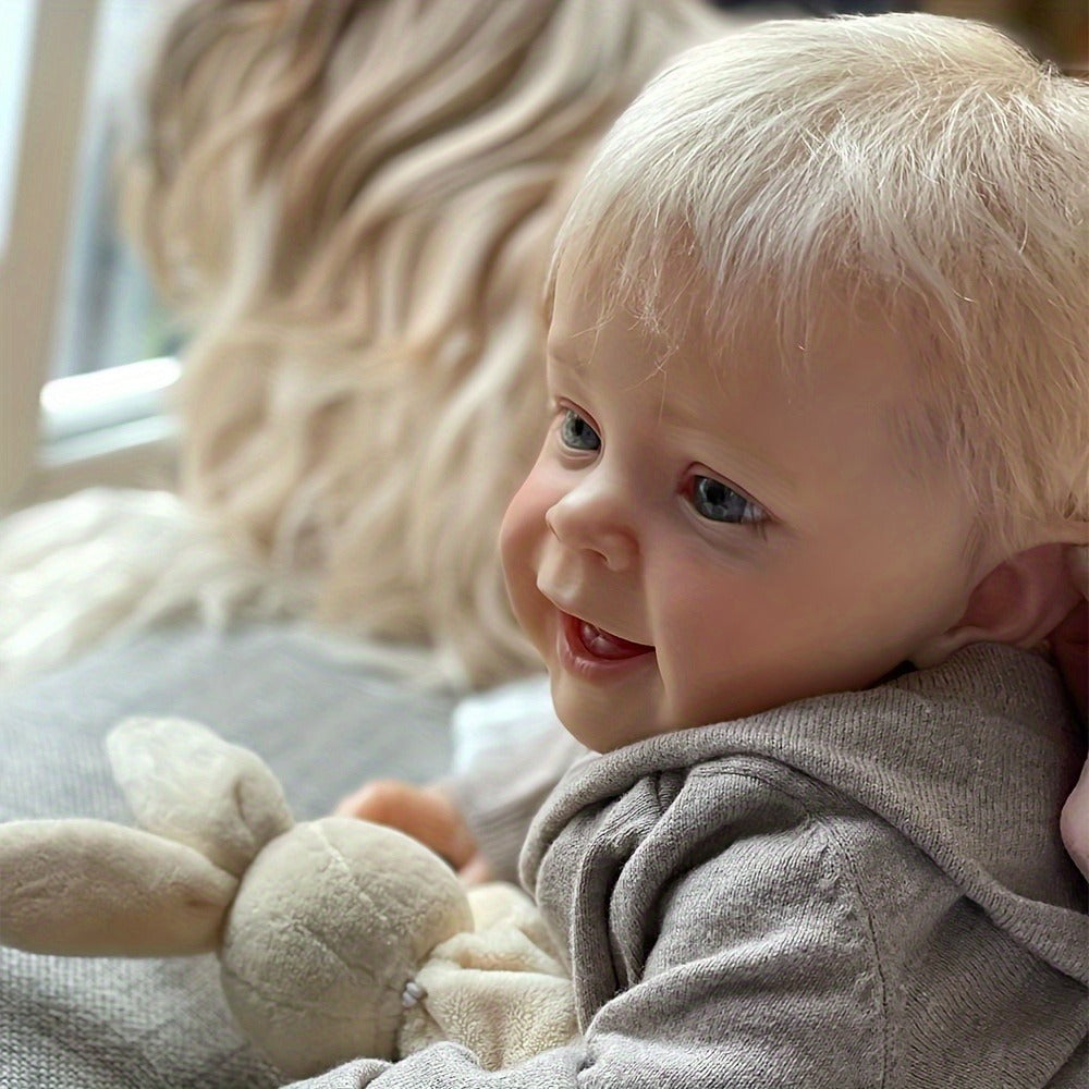 24-Inch Reborn Baby Boy Doll with Cloth Body and Hand-Rooted Hair
