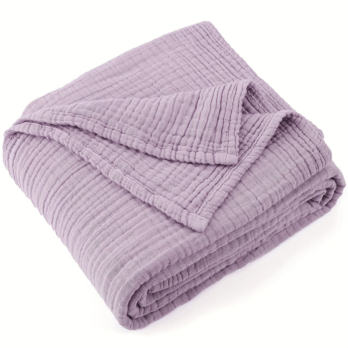 Muslin Blanket 100% Cotton 6-Layer – Breathable Soft Gauze Throw for Couch & Bed, All Season, Machine Washable, 13 Colors, 5 Sizes
