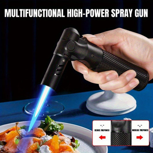 Butane Torch Lighter with Adjustable Jet Flame and Textured Grip, Color Options