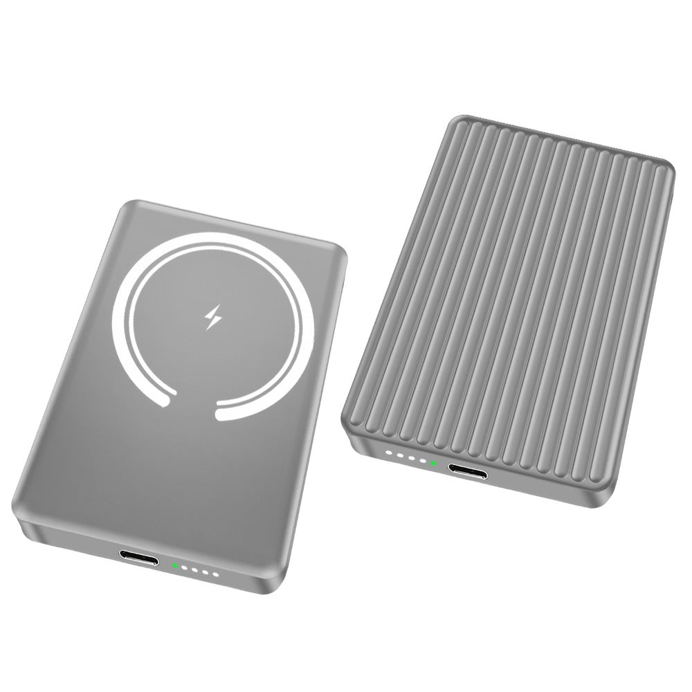 MagSafe Compatible Magnetic Power Bank 5000mAh Ultra Slim 20W Fast Charging – Portable Charger for iPhone 17 16 15 14 13 12 | Snap-On Wireless Battery Pack | Blue Purple Pink Grey Silver