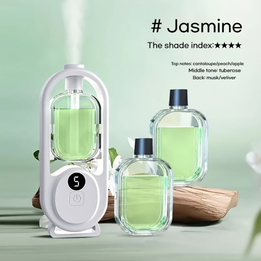 7-Color LED Aromatherapy Diffuser 150ml with USB Power, Ultrasonic Whisper-Quiet Mist, Timer Auto Shut-Off for Bedroom Office Yoga – Bundle with Hilton Gardenia Ocean Jasmine Shangri-La Oils