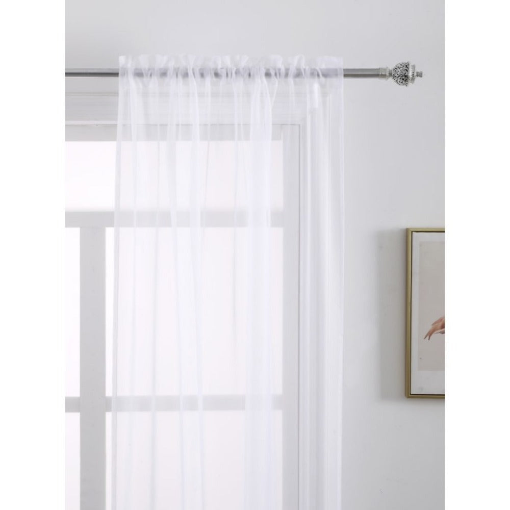 Sheer Curtains 2 Panels Rod Pocket – Light Filtering Privacy Window Drapes for Living Room Bedroom Modern Home Decor