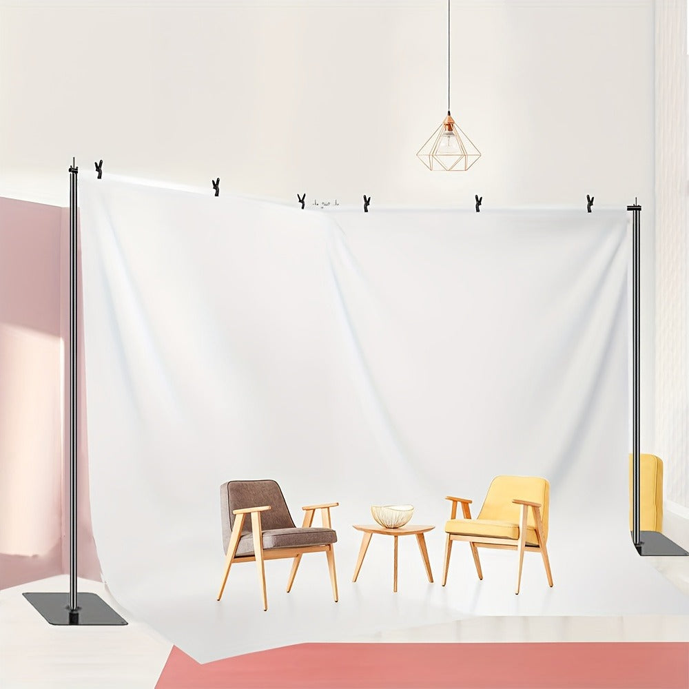 Background Support Stand System 19x6.5Ft 300° Rotating Connector Dual Crossbar with 6 Clamps 3 Weights Carrying Bag for Photography Studio Weddings Events